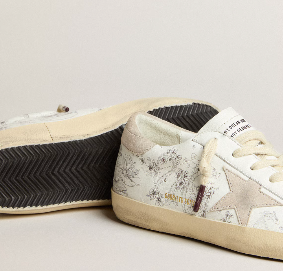 Super-Star LTD CNY in white leather with lettering on the upper "LIMITED"