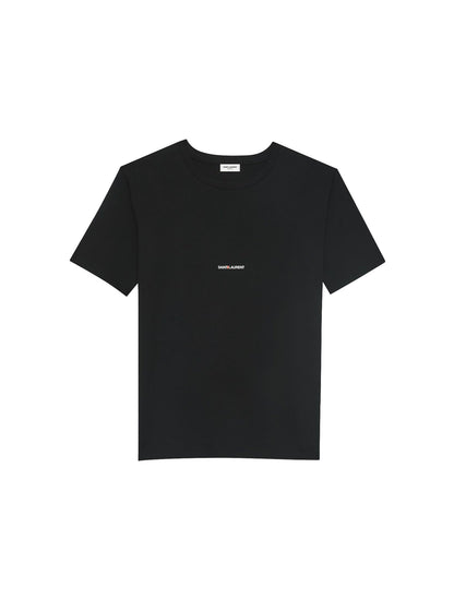 T-SHIRT A MANICHE CORTE SAINT LAURENT BOYFRIEND IN JERSEY DI COTONE