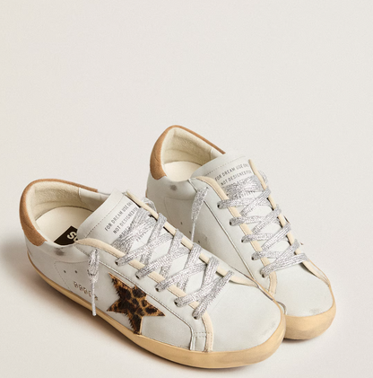 Super-Star in nappa con stella in cavallino e talloncino in suede "ULTIMI PEZZI"