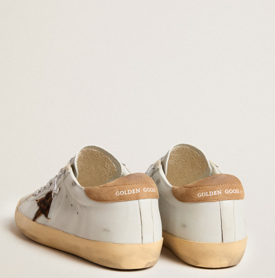 Super-Star in nappa con stella in cavallino e talloncino in suede "ULTIMI PEZZI"