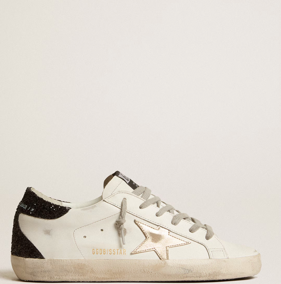 Super-Star Donna con stella oro e talloncino in glitter nero "ULTIMI PEZZI"