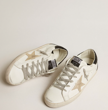 Super-Star Donna con stella oro e talloncino in glitter nero "ULTIMI PEZZI"