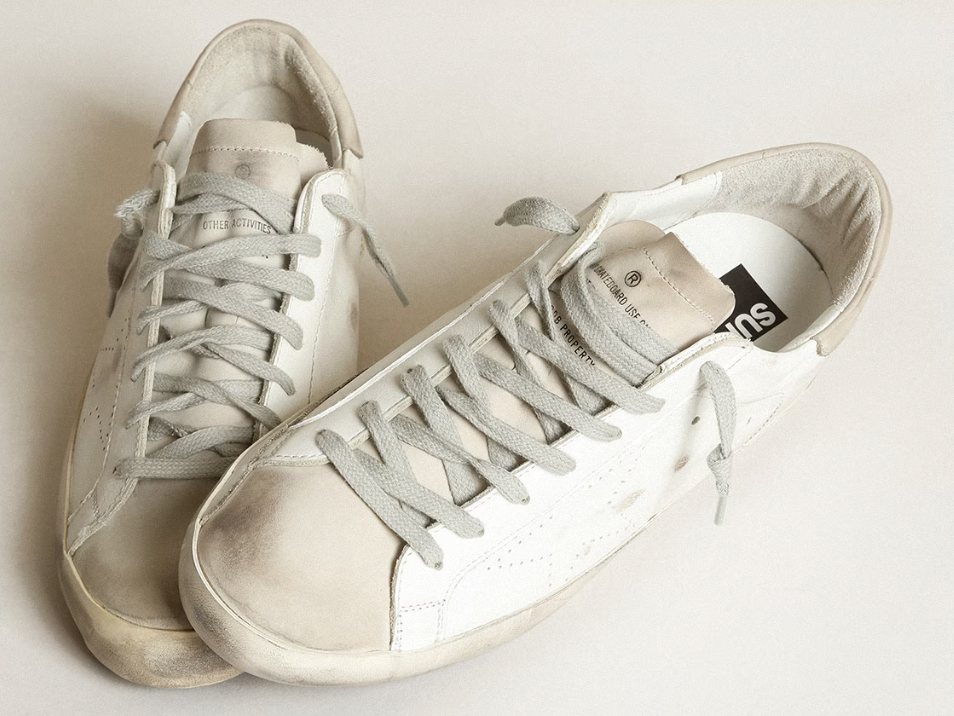 Super-Star with perforated star and ice-gray heel tab "ULTIMI PEZZI"