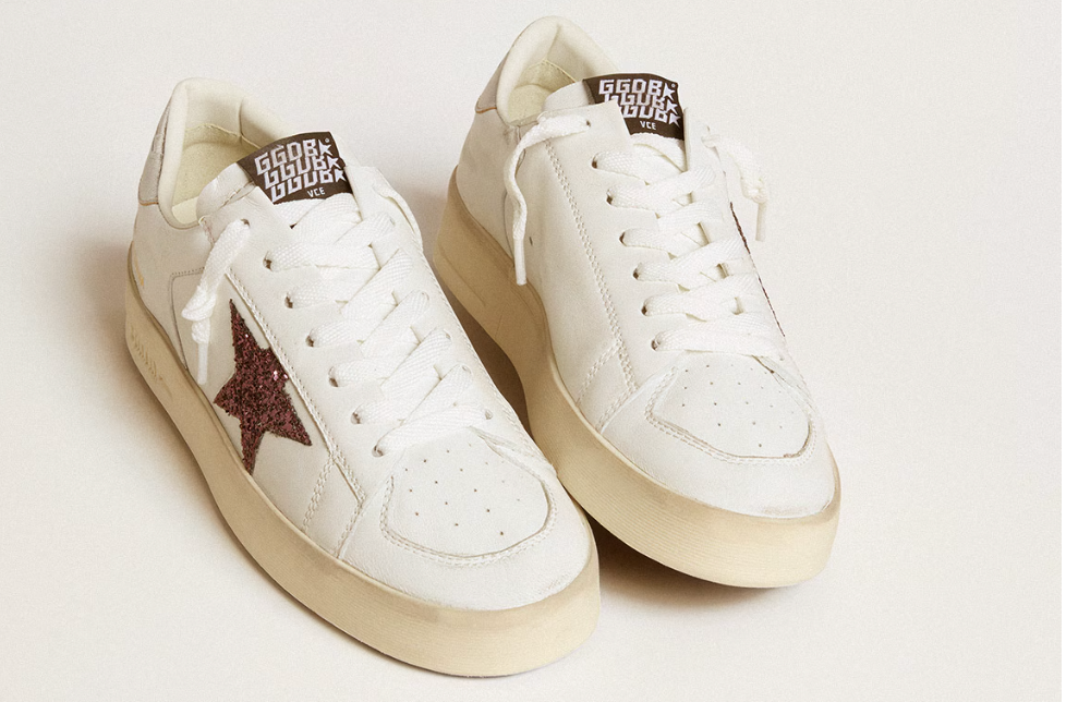 Women's Stardan in nappa with glitter star and metallic leather heel tab