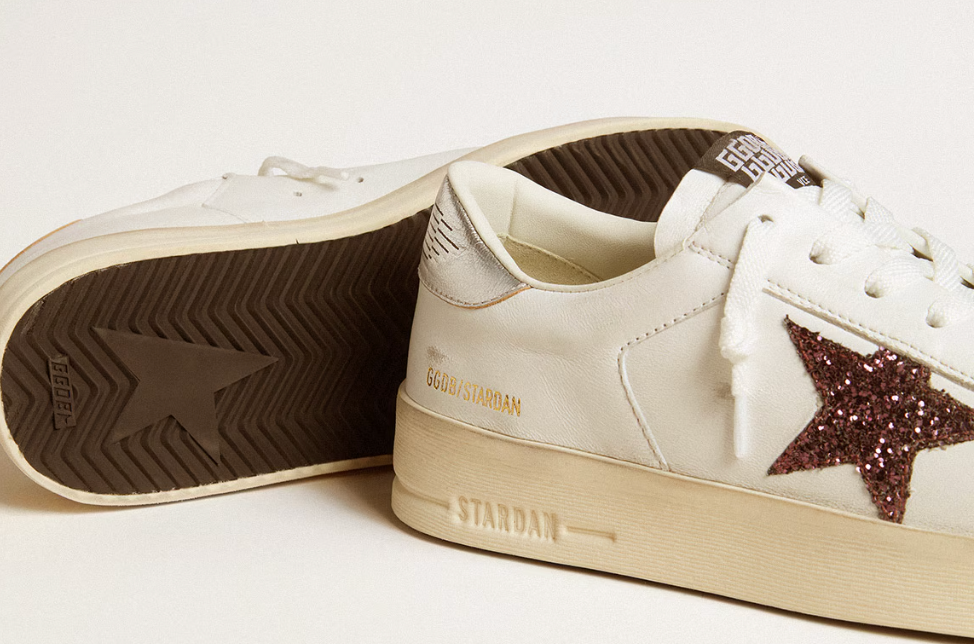 Women's Stardan in nappa with glitter star and metallic leather heel tab