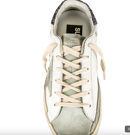 Golden Goose Super-Star Sneaker in White, Ice, & Grey "ULTIMI PEZZI"