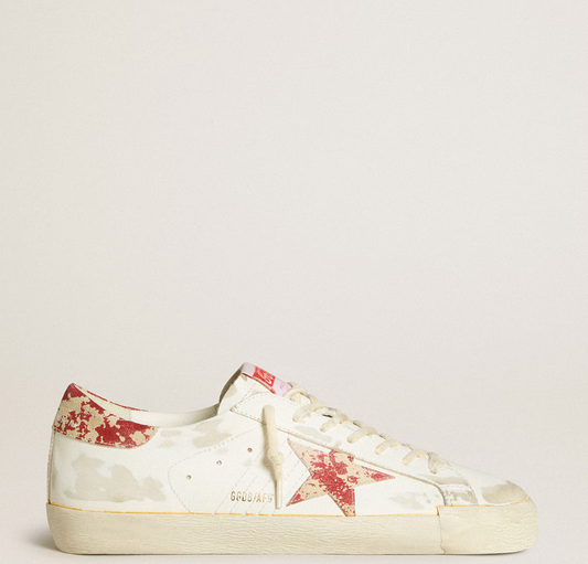 White Men's Super-Star LAB with rust-effect star and heel tab "LIMITED"