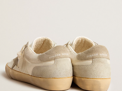 Super-Star LAB in nylon with dove-gray star and ice-gray suede inserts "ULTIMI PEZZI"