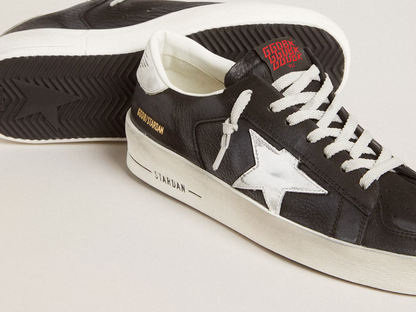 Stardan in black nubuck and mesh with gray leather star and heel tab "ULTIMI PEZZI"