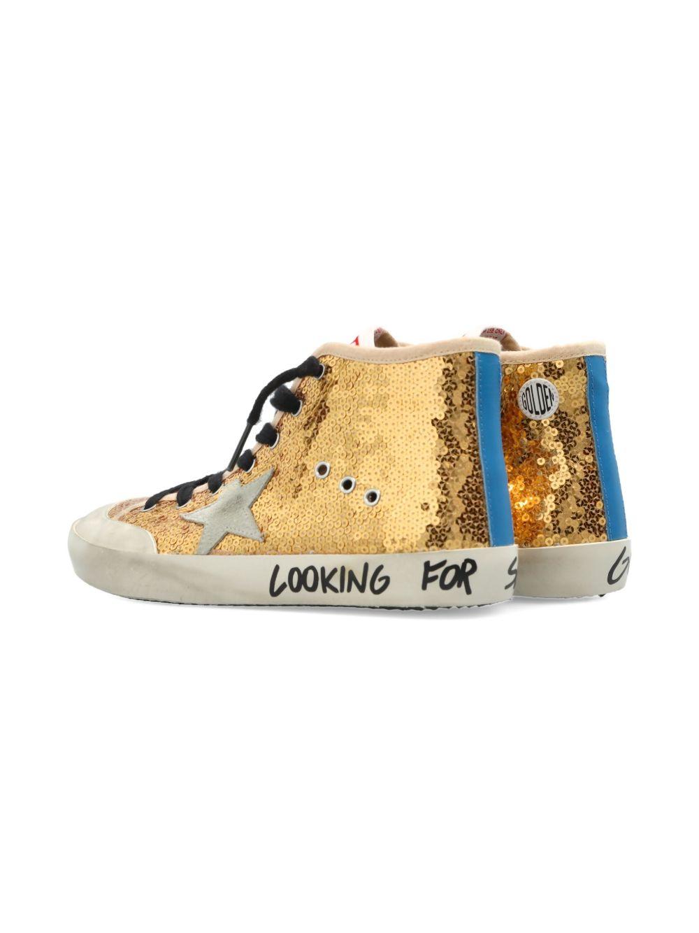 Sneakers per bambino Golden Goose Kids oro con paillettes