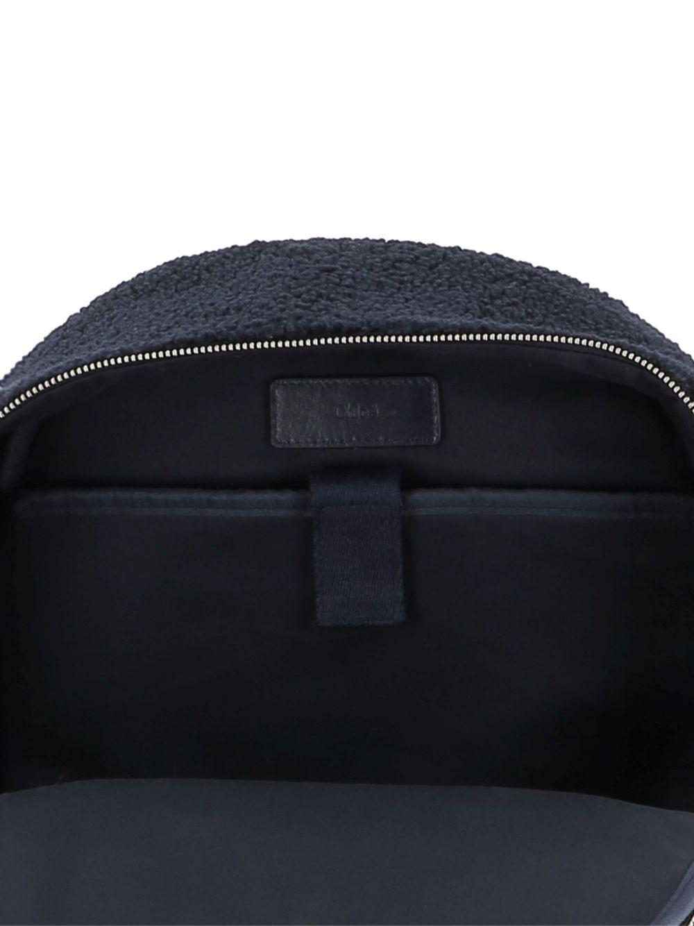 Zaino per bambina Chloé Kids blu con spalline con logo ricamato