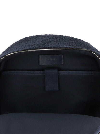 Zaino per bambina Chloé Kids blu con spalline con logo ricamato