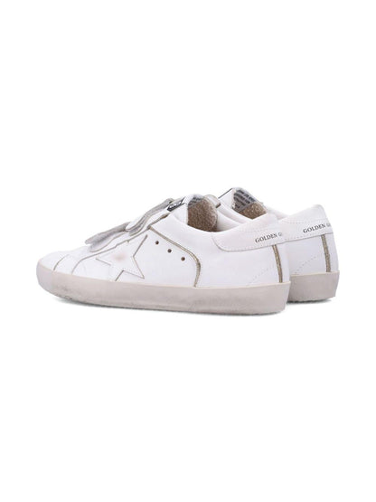 Sneakers per bambini Golden Goose Kids bianco a stella con chiusura a strappo