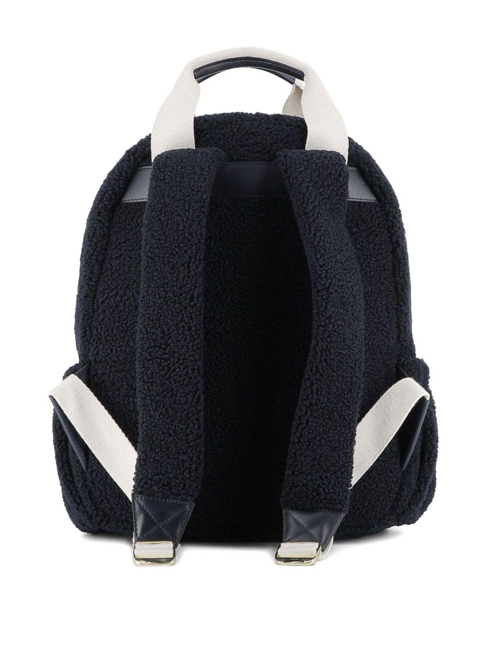 Zaino per bambina Chloé Kids blu con spalline con logo ricamato