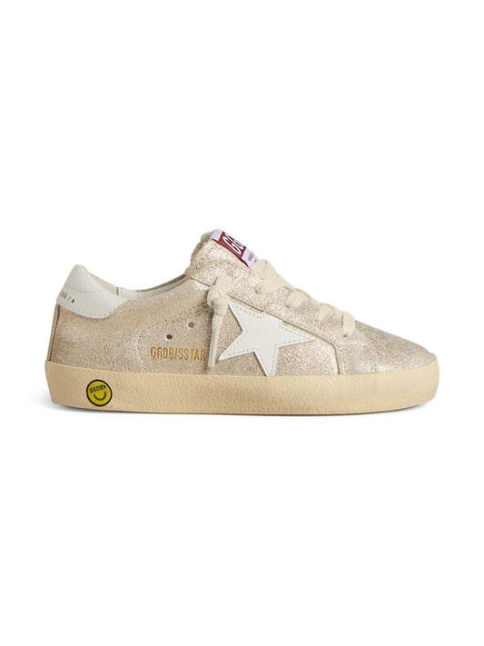 Sneakers Super Star per bambina Golden Goose Kids oro con chiusura frontale con lacci