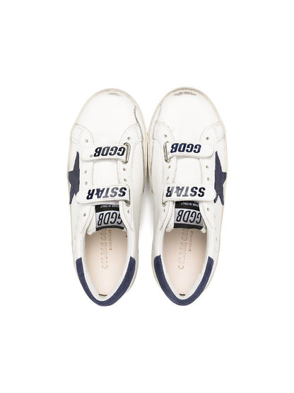 Sneakers per bambino Golden Goose Kids Superstar bianco con applicazione laterale stella