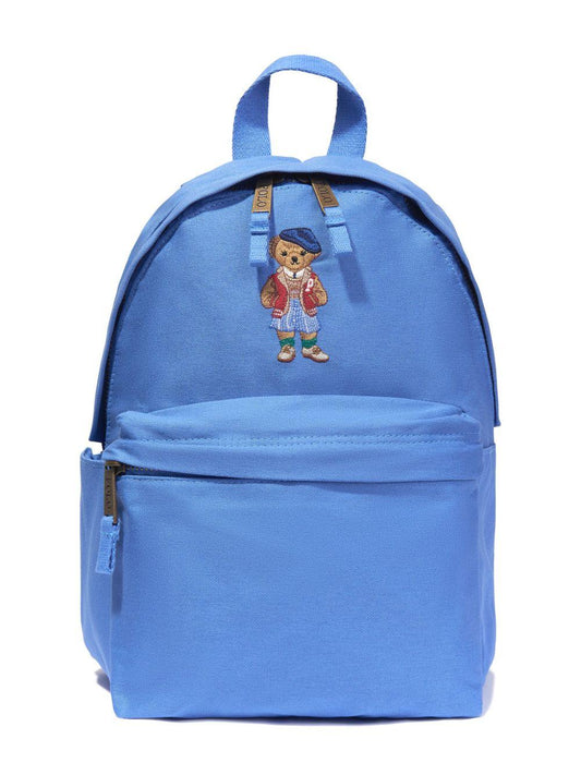 Zaino per bambini Polo Ralph Lauren Kids beige con motivo ricamato