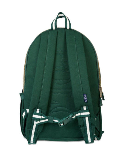 Zaino per bambini Polo Ralph Lauren Kids verde con toppa ricamata