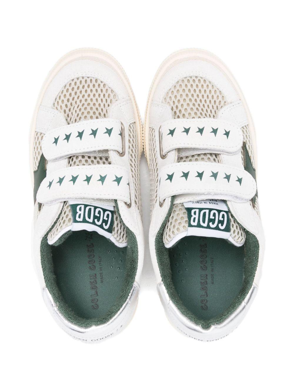 Sneakers per bambini Golden Goose Kids bianche con chiusure a strappo