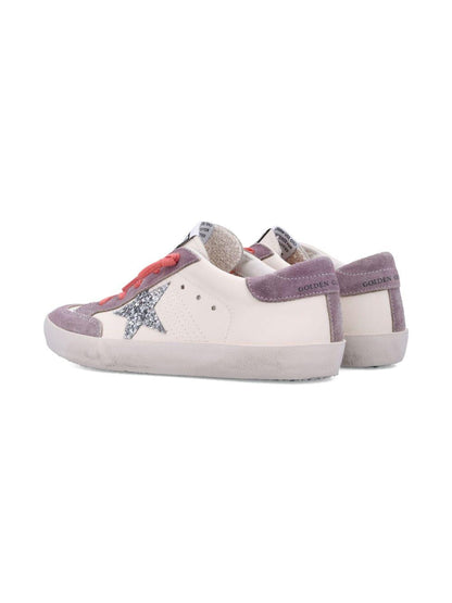 Sneakers per bambina Golden Goose Kids Superstar bianco con dettaglio stella glitter
