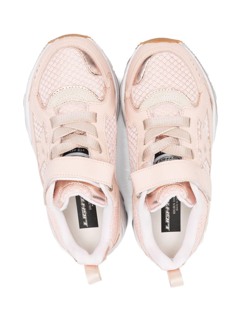 Sneakers per bambina Golden Goose Kids rosa con decorazione a stella