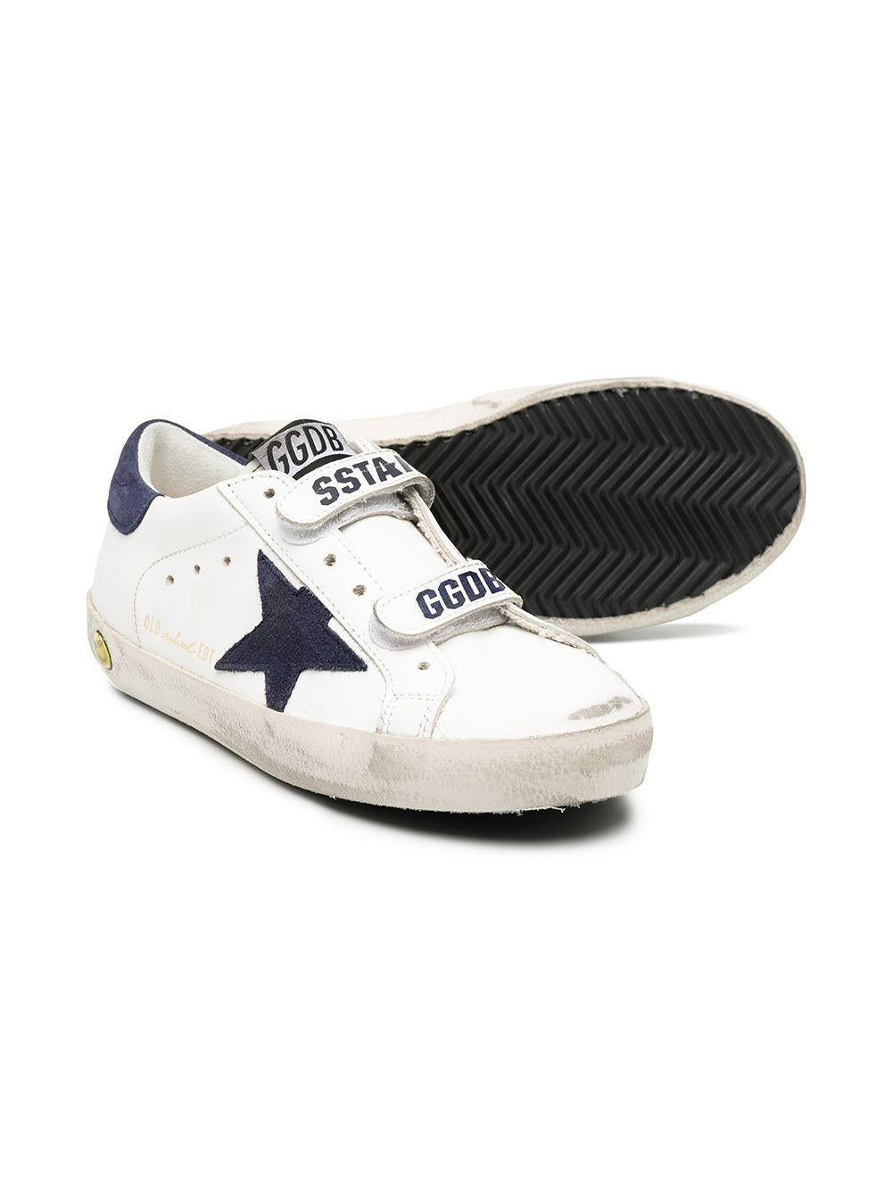 Sneakers per bambino Golden Goose Kids Superstar bianco con applicazione laterale stella