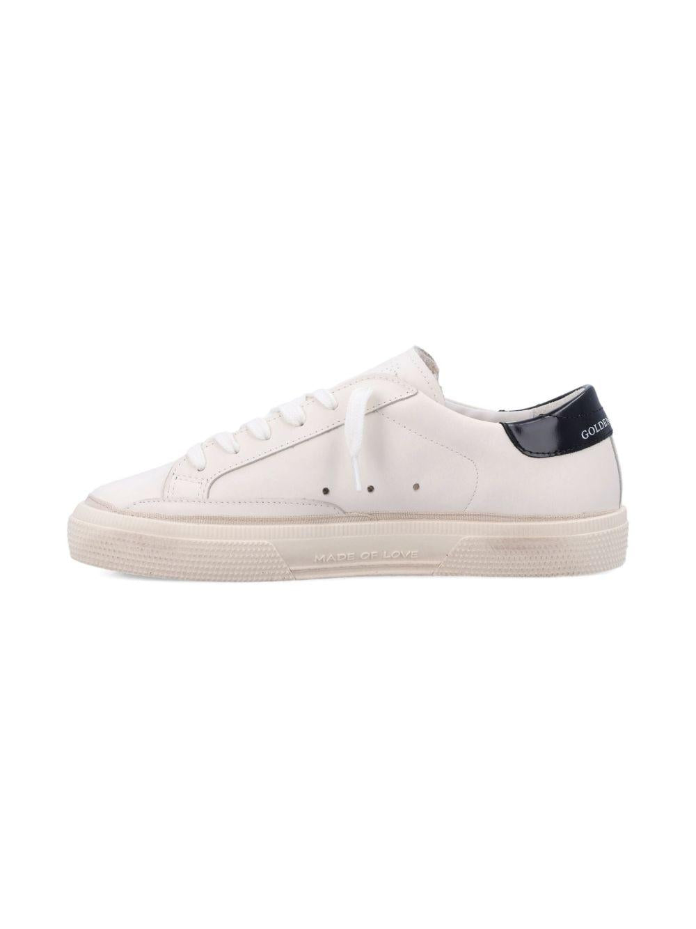 Sneakers per bambina Golden Goose Kids May bianco con dettaglio stella glitter