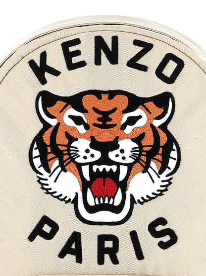 Zaino per bambini Kenzo Kids beige con ricamo con logo
