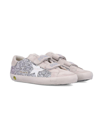Sneakers per bambina Golden Goose Kids grigio con applicazione a stella
