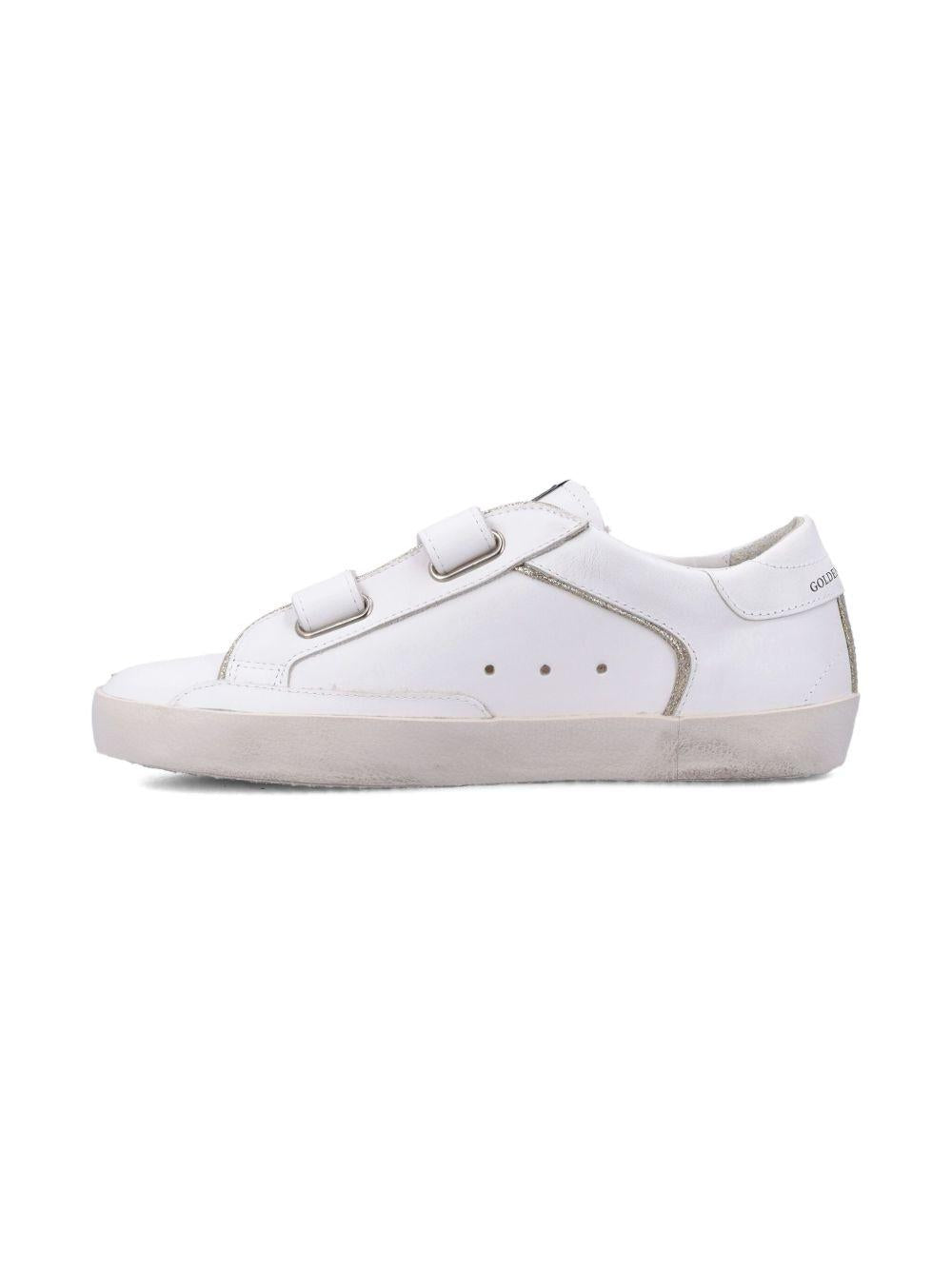 Sneakers per bambini Golden Goose Kids bianco a stella con chiusura a strappo