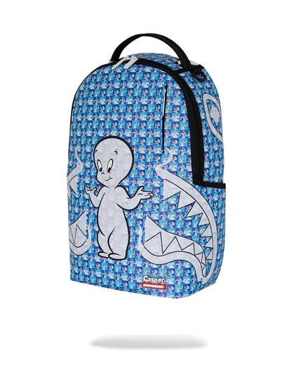 Zaino Casper per bambini Sprayground Kid blu con dettaglio logo gommato