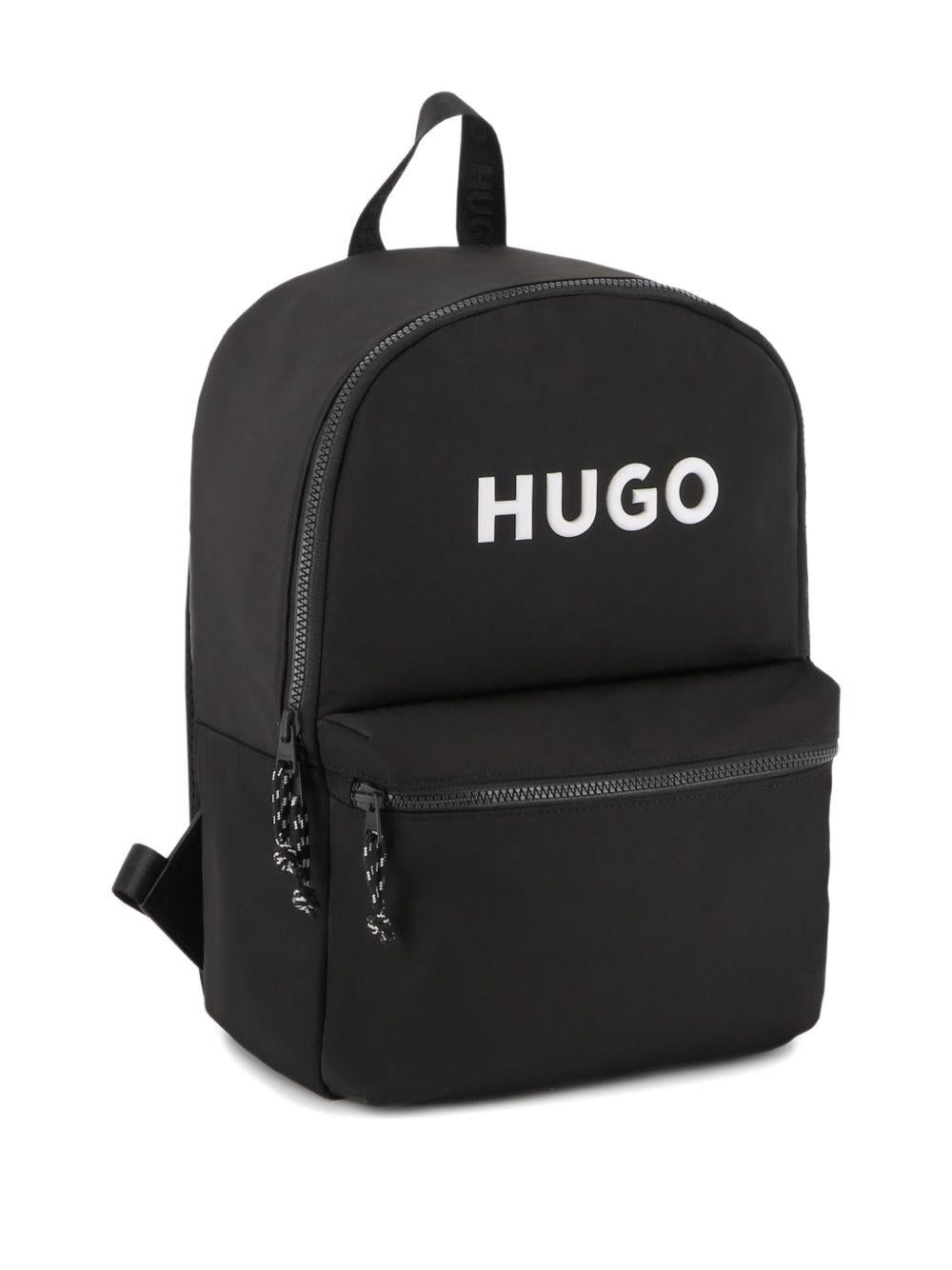 Zaino per bambini Hugo Kids nero con stampa