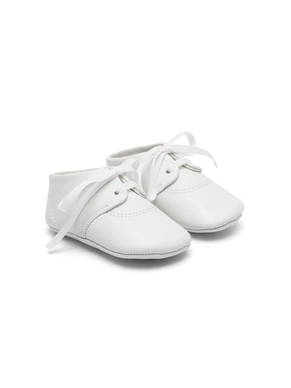 Scarpe primi passi per neonato Golden Goose Kids bianco con lacci