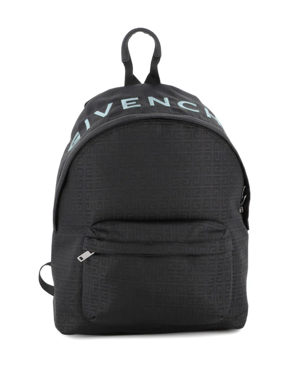 Zaino per bambini Givenchy Kids nero con logo ricamato