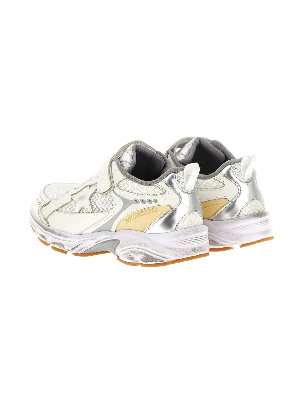 Sneakers per bambini Golden Goose Kids bianche con cinturino touch