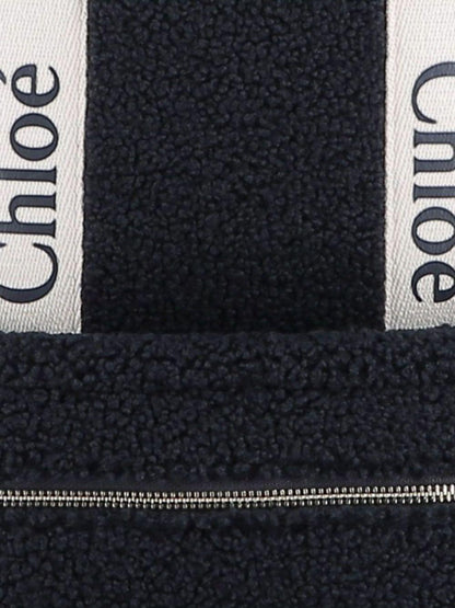 Zaino per bambina Chloé Kids blu con spalline con logo ricamato