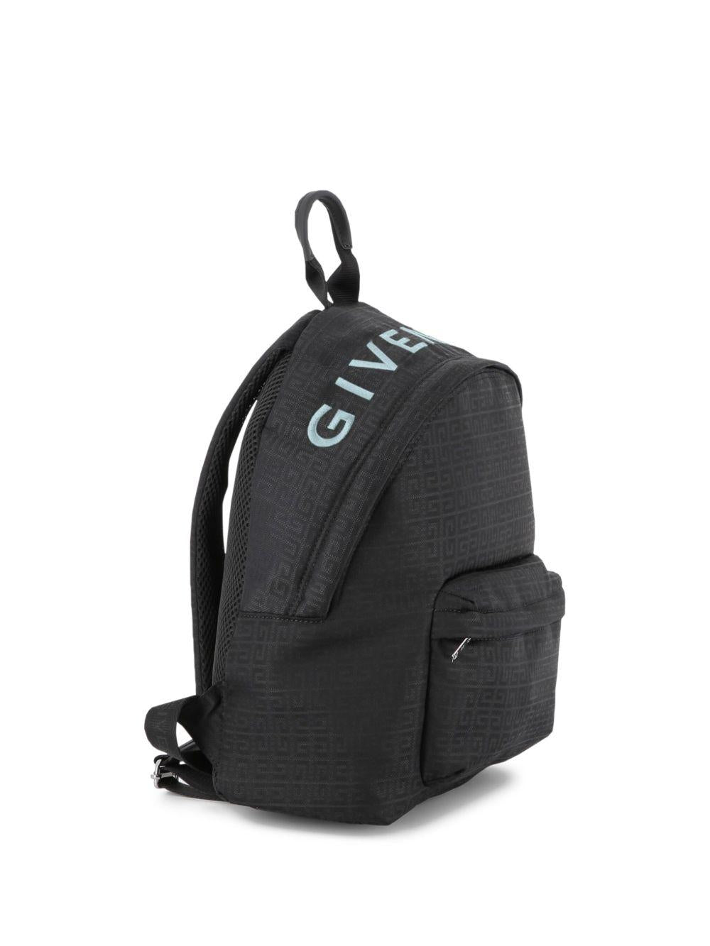 Zaino per bambini Givenchy Kids nero con logo ricamato