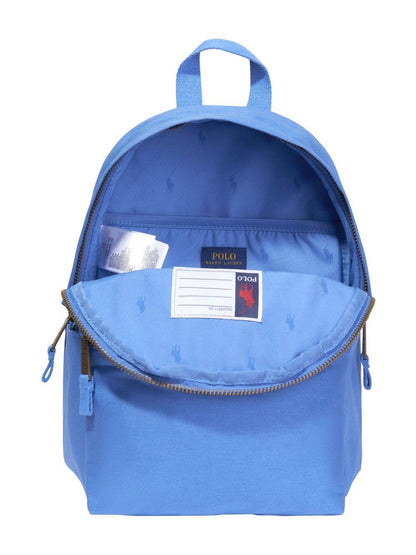 Zaino per bambini Polo Ralph Lauren Kids beige con motivo ricamato