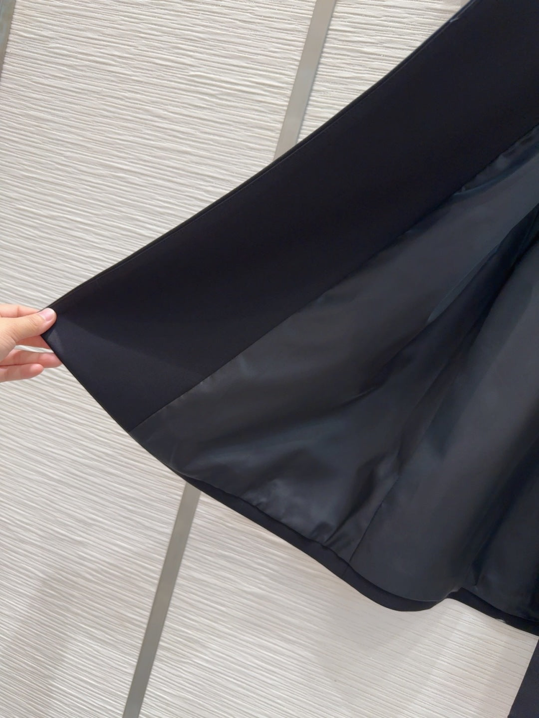 LV 25 Office Fashion Luxurious Dress Black Poliester Wool