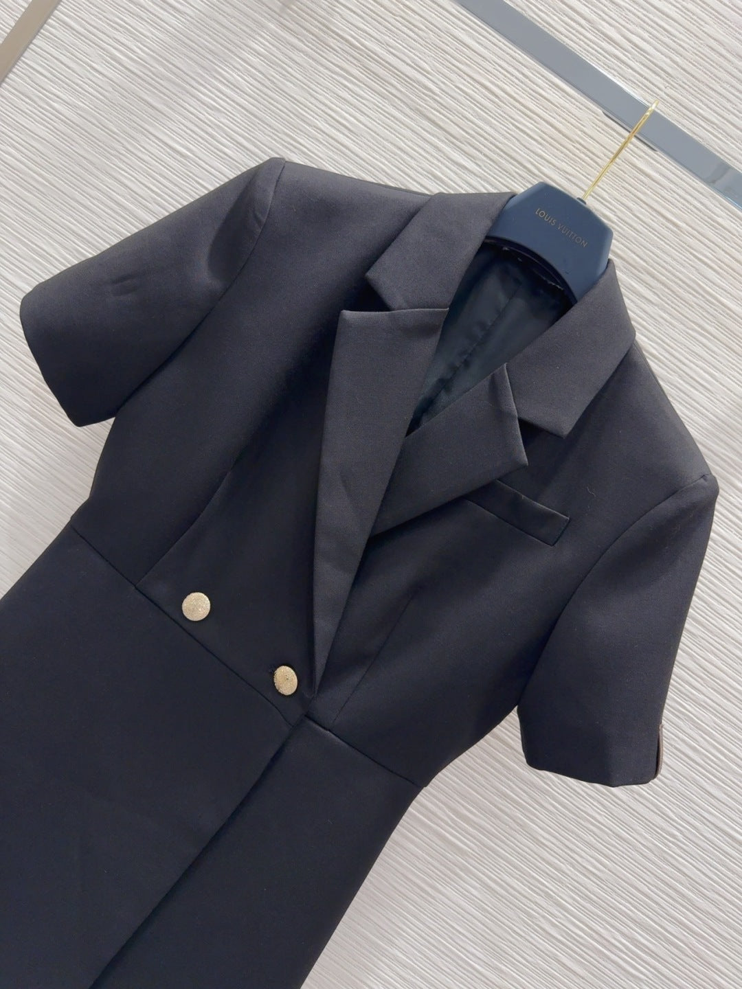 LV 25 Office Fashion Luxurious Dress Black Poliester Wool