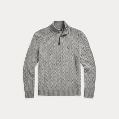 CABLE-KNIT WOOL-CASHMERE SWEATER