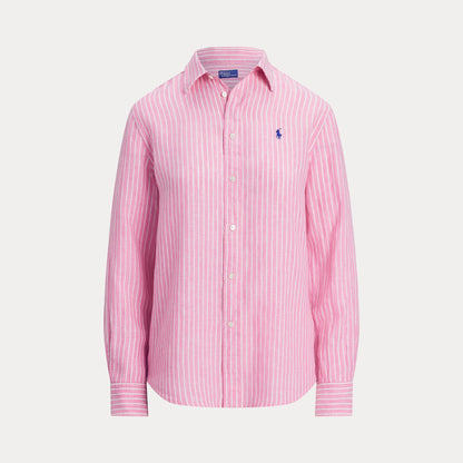 CLASSIC FIT STRIPED LINEN SHIRT