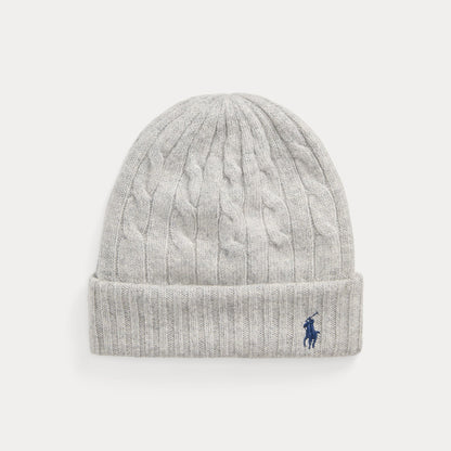 CABLE-KNIT WOOL-CASHMERE BEANIE