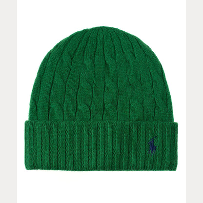 CABLE-KNIT WOOL-CASHMERE BEANIE