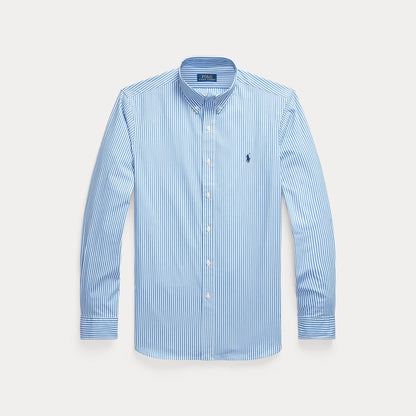 CUSTOM FIT STRIPED STRETCH POPLIN SHIRT