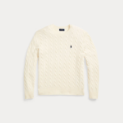 CABLE-KNIT WOOL-CASHMERE SWEATER